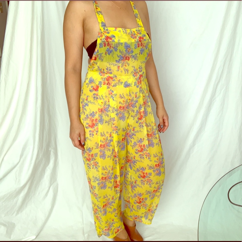 Urban Outfitters Floral Print Overalls